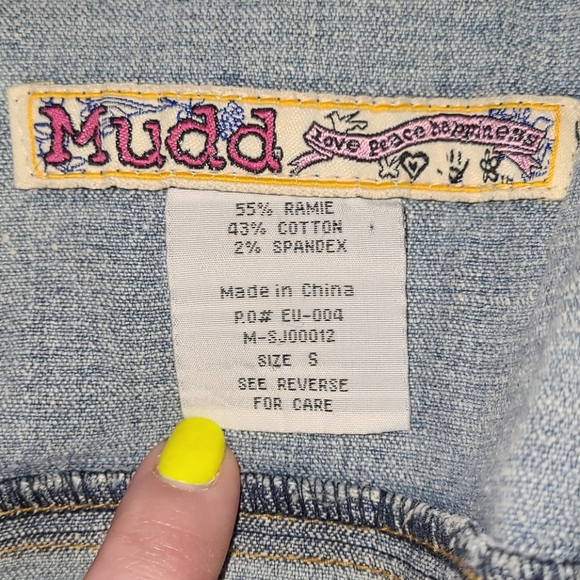 OFFICIAL VINTAGE cropped Denim Jean Jacket - Picture 4 of 4